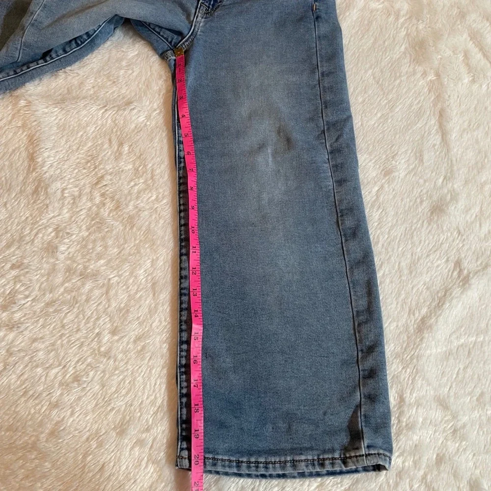 Gap Kids SuperSoft Wide-Leg Ankle Jeans Medium Wash Blue Denim Pants Size 8 Y2K